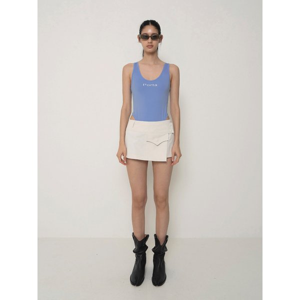 [리퍼브] PORTA LOGO BODYSUIT, BLUE