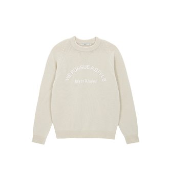 이지오 Layer Printing Knit_Ivory