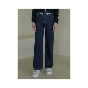 Lossy semi-wide denim pants_normalblue