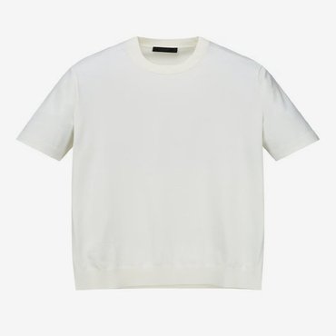 질스튜어트뉴욕 [24SS][Essential] 아이보리 실크 터치 라운드 니트 (JNSW4B006IV)