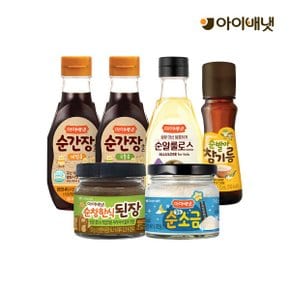 순한양념세트  국물간장+비빔간장+소금+된장+참기름+순알룰로스 _P376477612