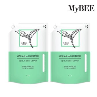 마이비 새싹내추럴 유아유연제 리필 1200ml 2팩