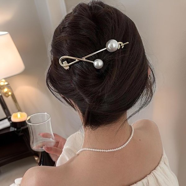 [옷자락] 여성 메탈 슬림 단계조절 꼬임 비녀 헤어핀