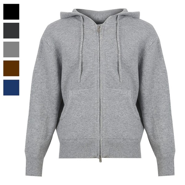 남자 테르 투웨이 울 니트 후드 집업 AT-JUA-Q038-백오트