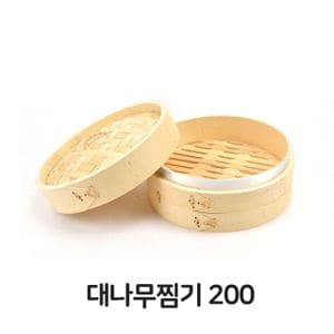 제이큐 대나무 찜기 만두 찜통 찜판 딤섬 찜요리 200