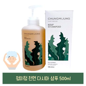  청미정 천연 다시마 샴푸 500ml 순한 두피관리 샴푸 임산부 샴푸 온가족 샴푸