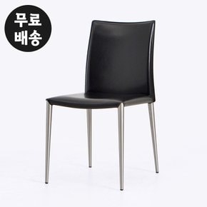 블링 가죽 의자 식탁 인테리어 예쁜 주방 CHAIR 수입 1인용 팔걸이 없는(블랙)