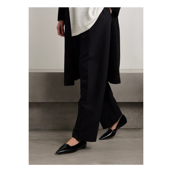 비브 글로스 가죽 발레리나 플랫 블랙 1647597353826372