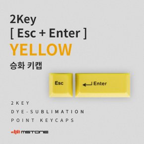 엠스톤 mStone 2Key ESC ＋ ENTER 승화 키캡 (옐로우)