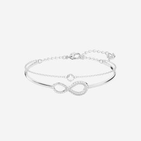 (W) 스와로브스키 인피니티 뱅글 화이트 로듐 플래팅 (W) Swarovski Infinity Bangle White Rhod