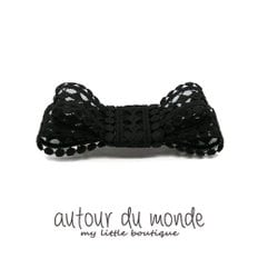 square ribbon hairpin (black)