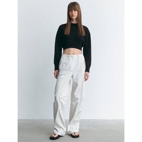 pocket parachute pants (ivory)