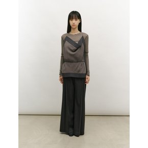 FRAME COWL HALTER TOP [MOCHA]