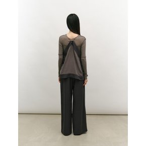 FRAME COWL HALTER TOP [MOCHA]