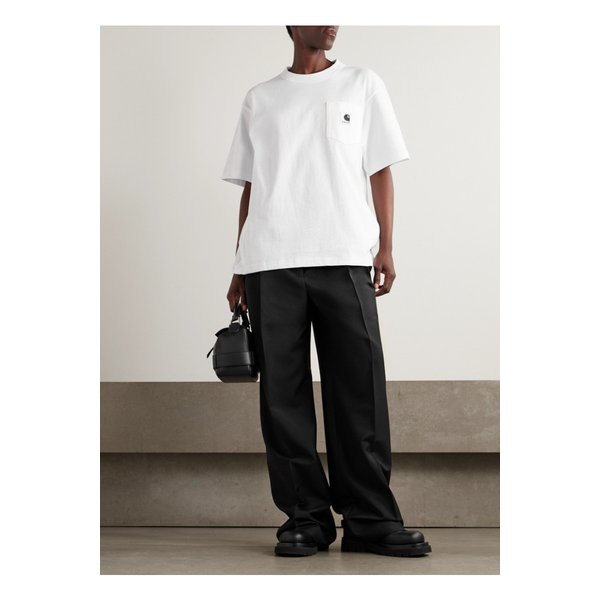 카하트 WIP 아플리케 캔버스 트리밍 코튼 저지 티셔츠 46376663162869270