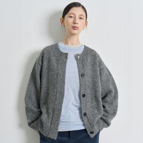 ALAPACA HIDDEN CARDIGAN [DARK GRAY]