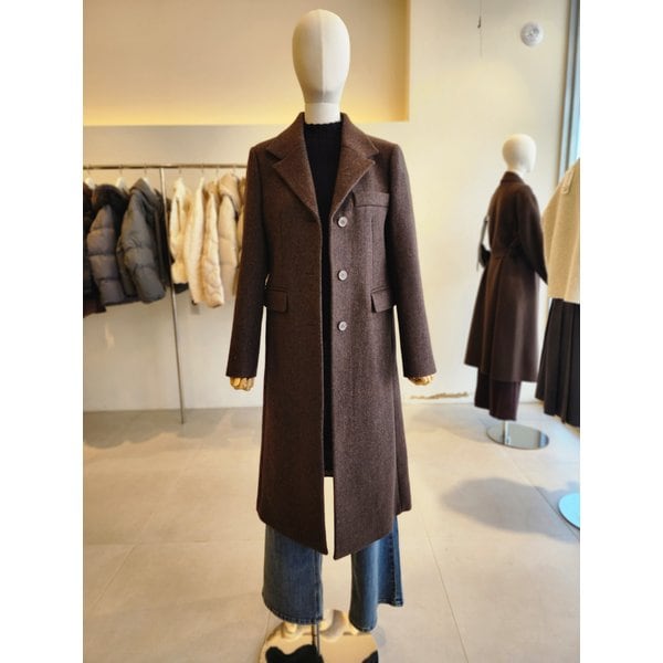 [여주점] [JJ 지고트] 여성 브이넥 칼라 플랩 포켓 울 코트 GNBA0CT35