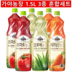 찬스유통 / 가야농장 1.5L 3종 혼합세트 / 토마토 2pet + 알로에 2pet + 제주당근 2pet / 혼합6pet