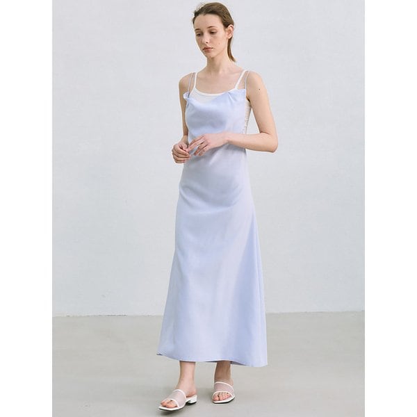 backless strap dress (sky blue)