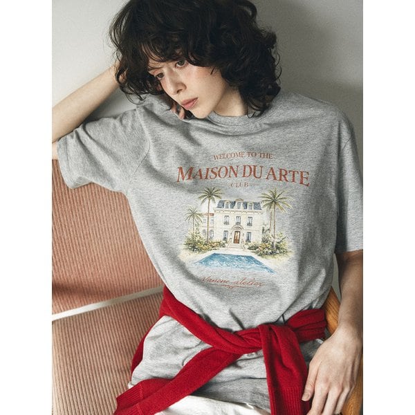A3577 MAISON DU ARTE 티셔츠_Melange gray