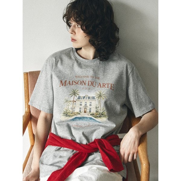 A3577 MAISON DU ARTE 티셔츠_Melange gray