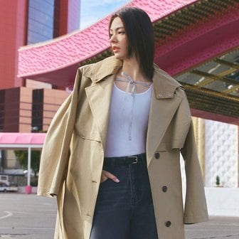 LAP [부산점] 탈착 후디 오버핏 트렌치코트(AQ1WC261)