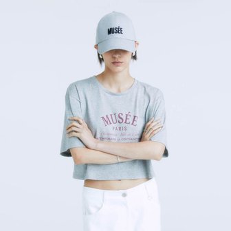 뮤제 MAISON Musee Logo Ball Cap_Gray Denim