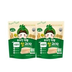 떡뻥 아기과자 유기농 시금치 쌀과자 30g x 2봉 SB