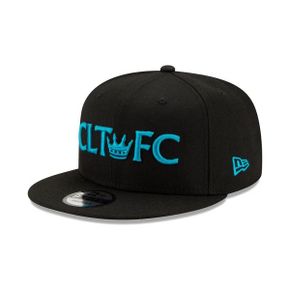 맨즈 블랙 샬롯 FC 크라운 9FIFTY 스냅백 햇 캡 모자 블랙 8650048