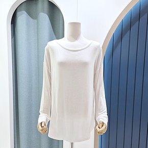 옆트임 라운드 롱 티셔츠 SF05TS105