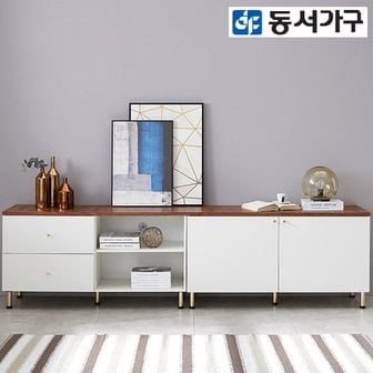 동서가구 NEW코펜 멀바우 높은 거실장 풀세트 2400 DF642224