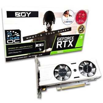 아이코다 갤럭시 BOY 지포스 RTX 3050 WHITE D6 6GB LP 그래픽카드