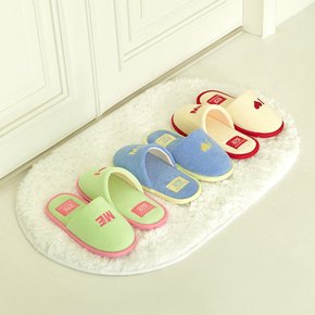 [무케] 275프로젝트_에끌라 레터링 룸슈즈 2size (블루레몬) 실내화 더블레이어드쿠션