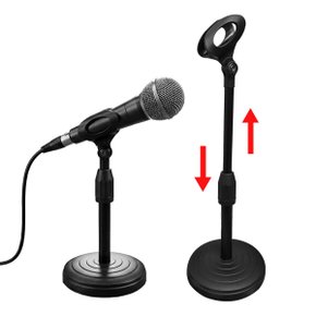 탁상용 마이크 스탠드 거치대 홀더 튼튼한 메탈 높낮이 각도조절가능 간편 조립(AT11)