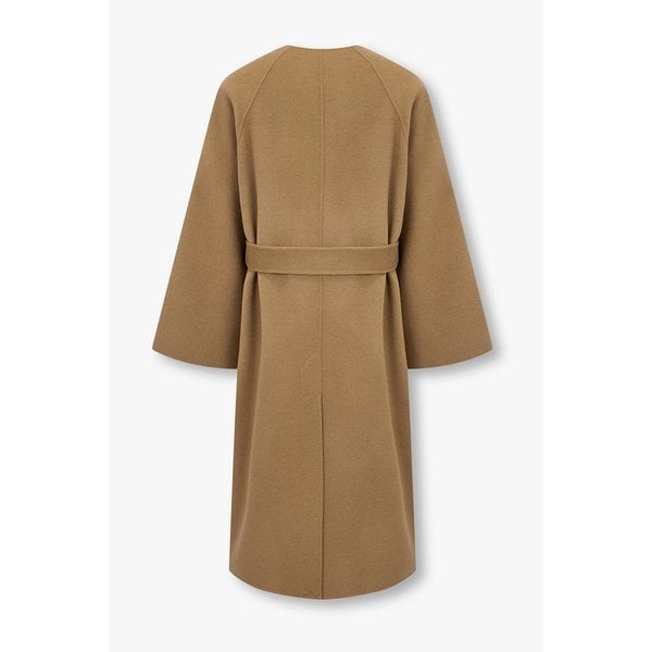 벨티드 울 블렌드 롱 코트 7125416506164