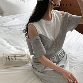 레이어드 숄더컷 와이드 팬츠 세트MSTC11043 데일리룩 나들이룩 휴양지룩 바캉스.._P428284533