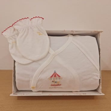 밍크뮤 [25S/S출산선물)IV)드림랜드 배내저고리&손싸개세트(35370-000-04*35370-008-04)