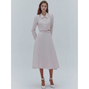 Bell tweed midi flare skirt(2colors)