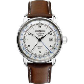 영국 제플린 남성시계 Zeppelin Mens 워치 가죽스트랩 Series 100 Years ED. 1 Automatic GMT Da