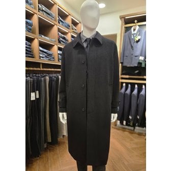 브렌우드 [여주점] 코오롱 브렌우드 남성 울 캐시미어 블렌디드 싱글 롱 코트 BRCBW25551BKX