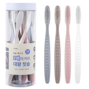 왕 큰 대왕 칫솔 2단모 12개입