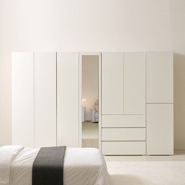 보루네오 아르메 오브제 LPM 키큰장 푸시 2900 거울 옷장세트 (수도권무배)