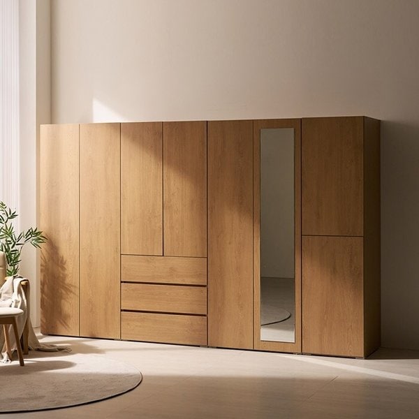 보루네오 아르메 오브제 LPM 키큰장 푸시 2900 거울 옷장세트 (수도권무배)