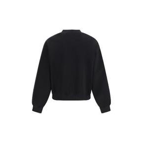 M35LS631 292 BLACK Mix Media crewneck Sweater