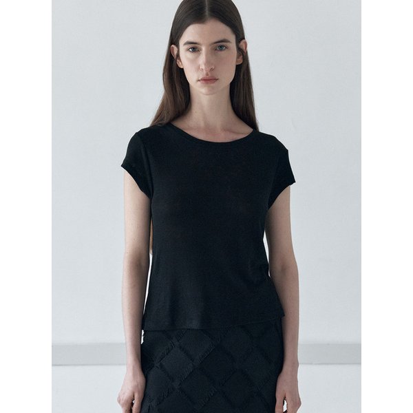 cap sleeve t-shirt_black