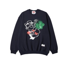 [COLLECTION LINE] VEGAN POWER HAND PRINT SWEAT SHIRTS NAVY