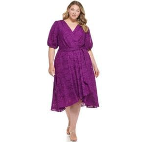 4825038 DKNY Plus Size Slit Balloon Sleeve Dress