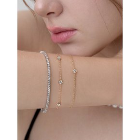 14K 리안느 1부/5부 랩다이아몬드 베젤 팔찌