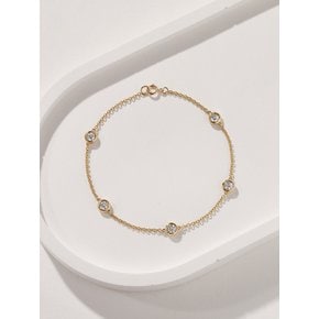 14K 리안느 1부/5부 랩다이아몬드 베젤 팔찌