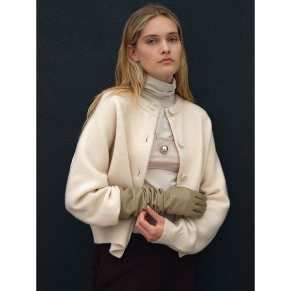 캐시 이중직 가디건_크림